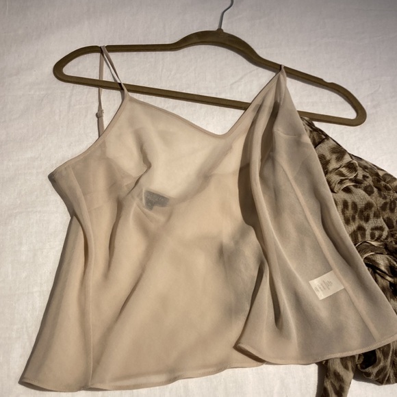 Talbots leopard sleeveless blouse bowtie cami 4P - Picture 11 of 16